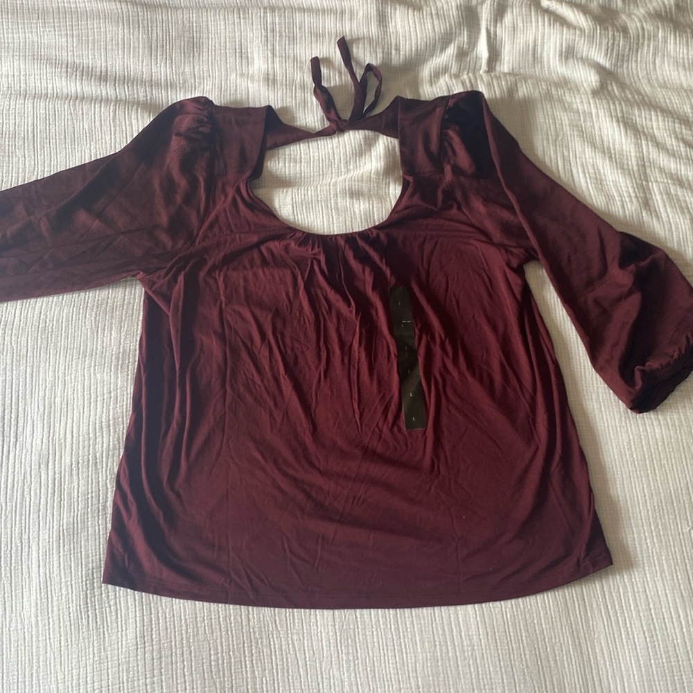 Banana Republic brand. Large size. Maroon blouse.